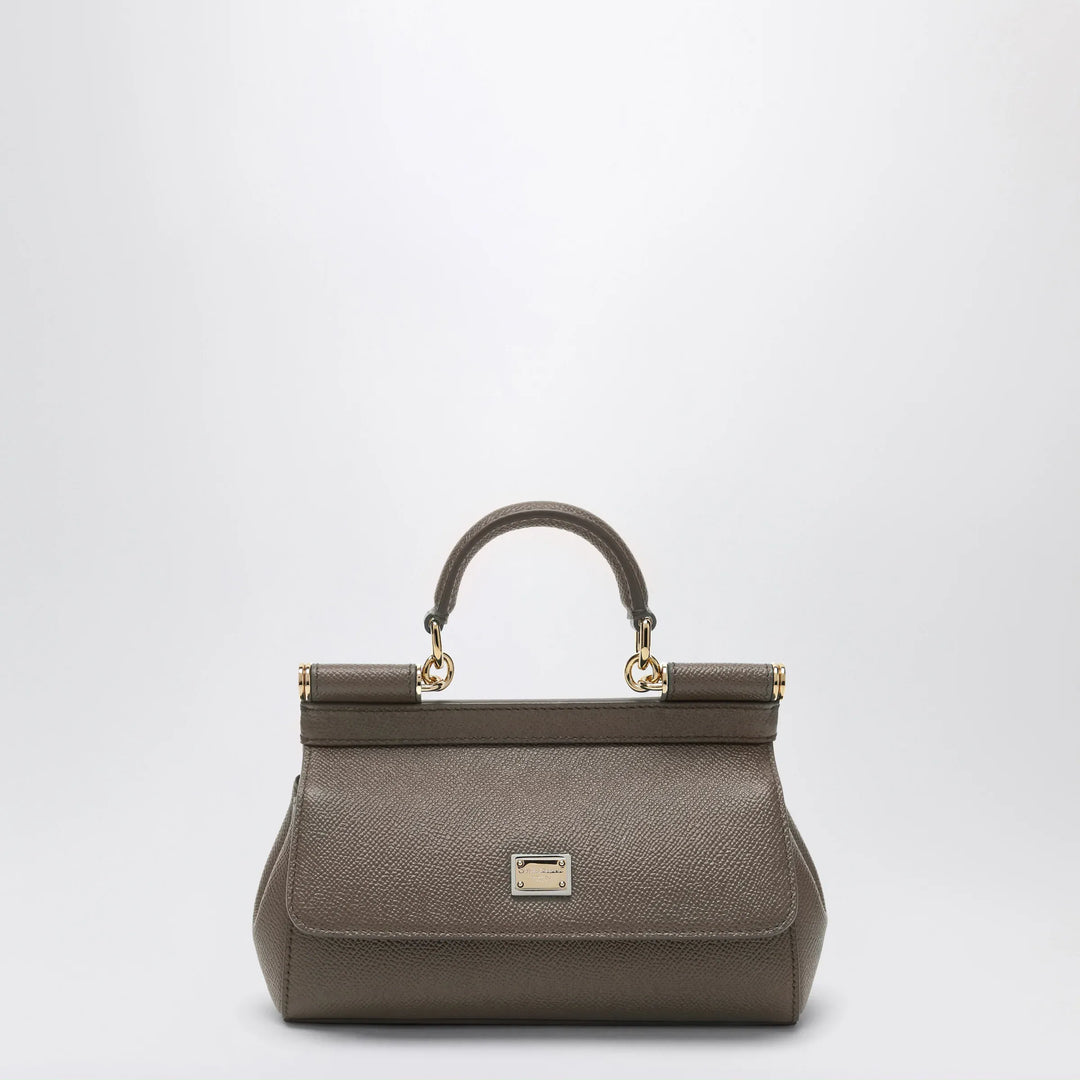 Dolce&Gabbana - Small Sicily handbag in mud brown Brand Apparel & Accessories