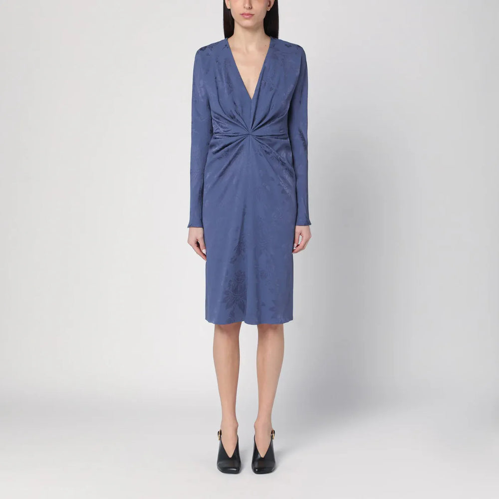 ETRO - Jacquard-effect dress in cornflower blue Brand Apparel & Accessories 42  IT