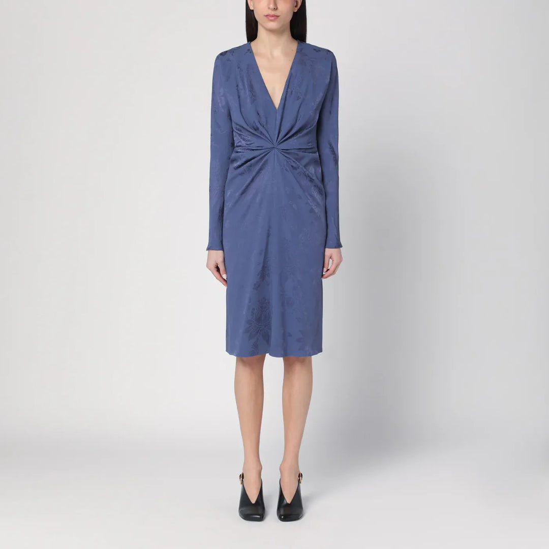 ETRO - Jacquard-effect dress in cornflower blue Brand Apparel &amp; Accessories 42  IT