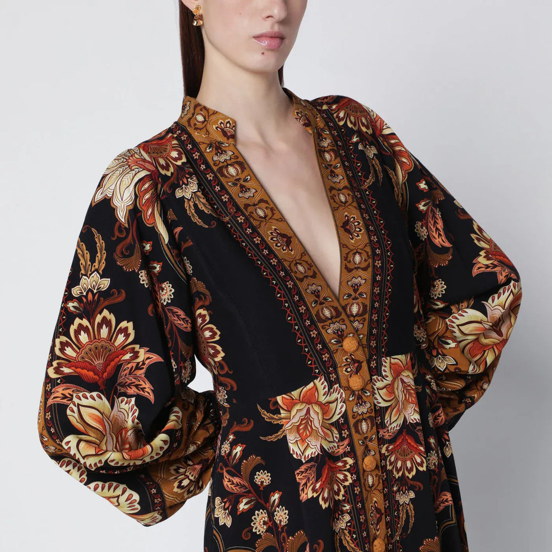 FARM Rio - Black “Majestic Garden” long dress Brand Apparel &amp; Accessories