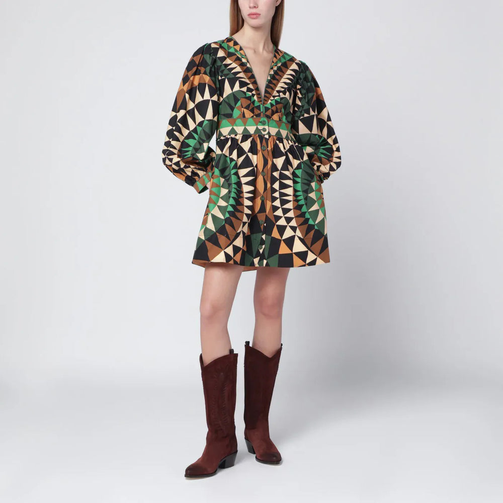 FARM Rio - Green Heart Deco mini dress Brand Apparel & Accessories XS