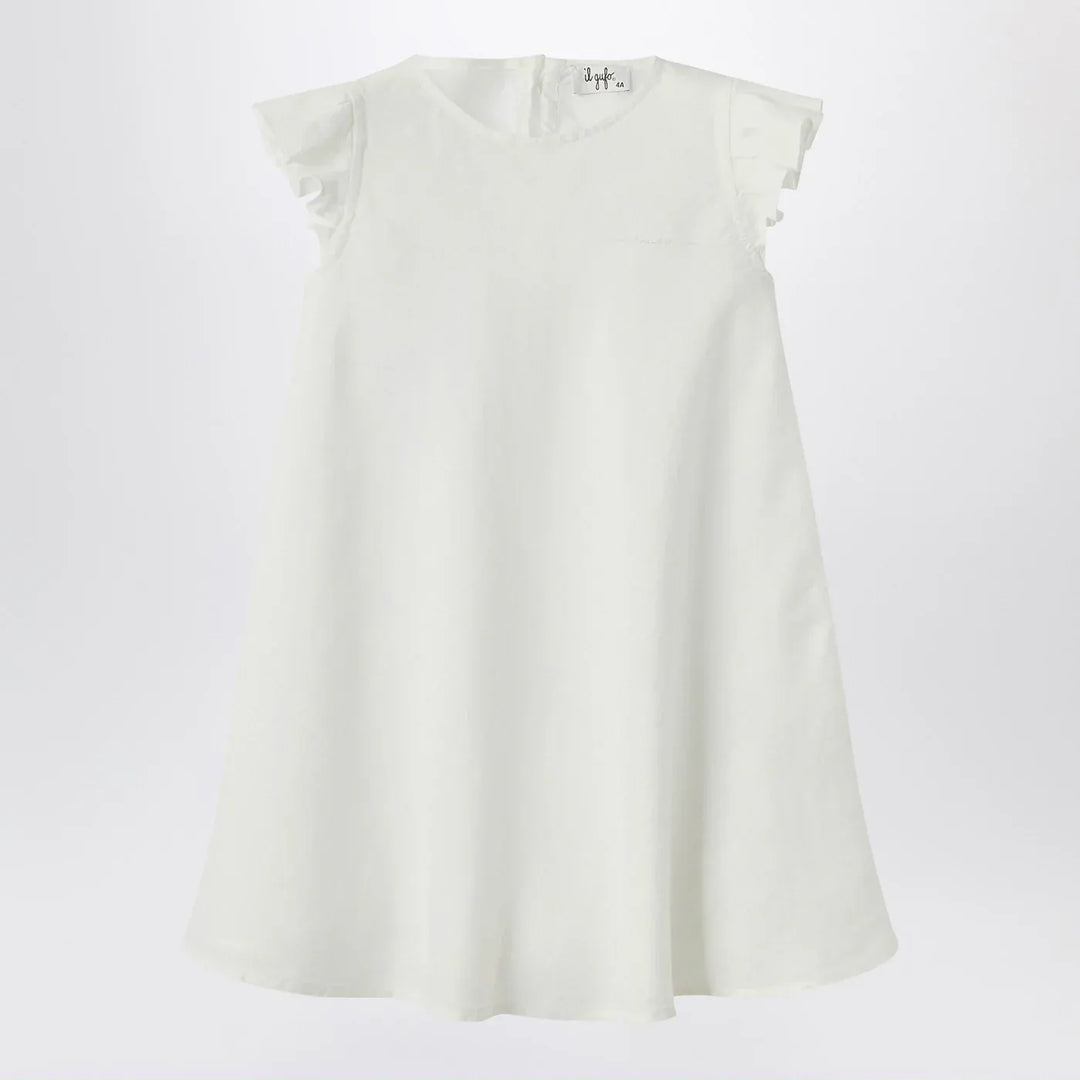 Il Gufo - White linen dress with ruffles Brand Apparel &amp; Accessories 3A