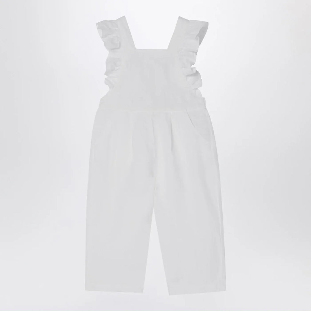 Il Gufo - White linen overall with ruffles Brand Apparel &amp; Accessories 12
