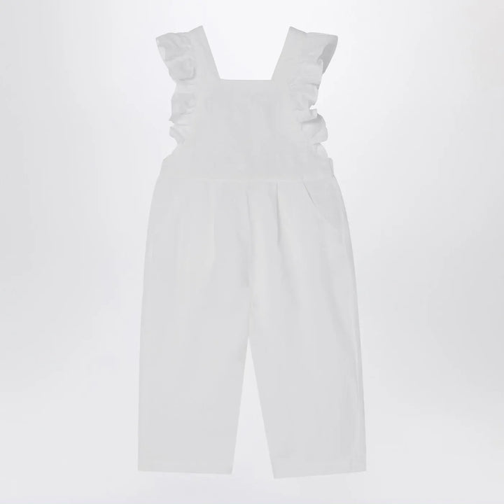 Il Gufo - White linen overall with ruffles Brand Apparel &amp; Accessories 12