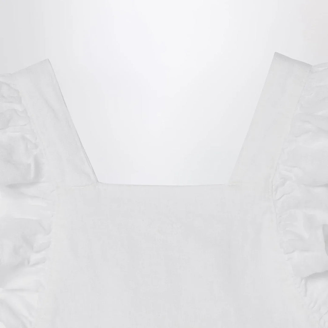 Il Gufo - White linen overall with ruffles Brand Apparel &amp; Accessories