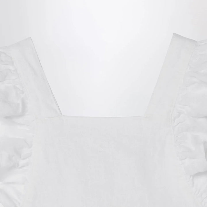 Il Gufo - White linen overall with ruffles Brand Apparel &amp; Accessories