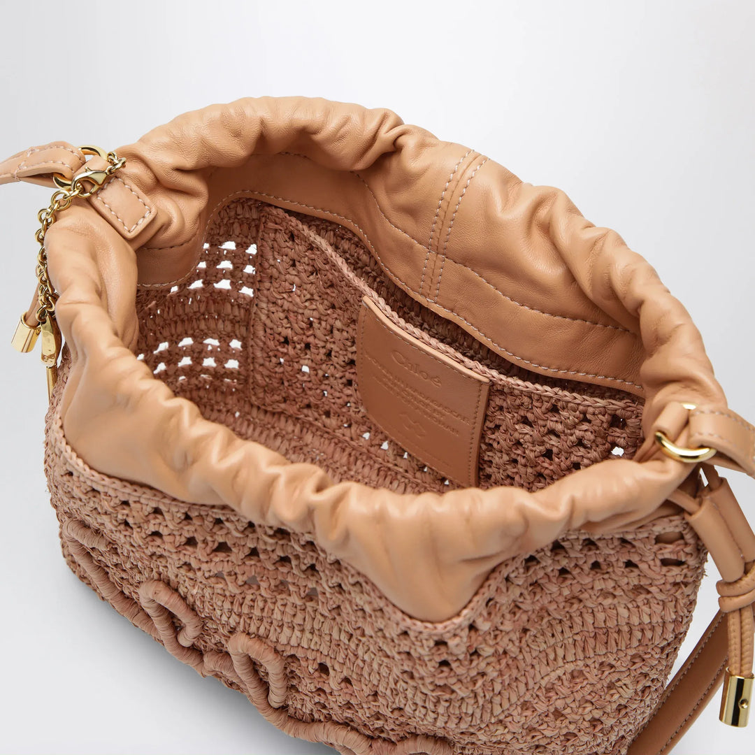 Chloé - Mini Summer Banana drawstring raffia bag in beige Brand Apparel &amp; Accessories > Jewelry TU