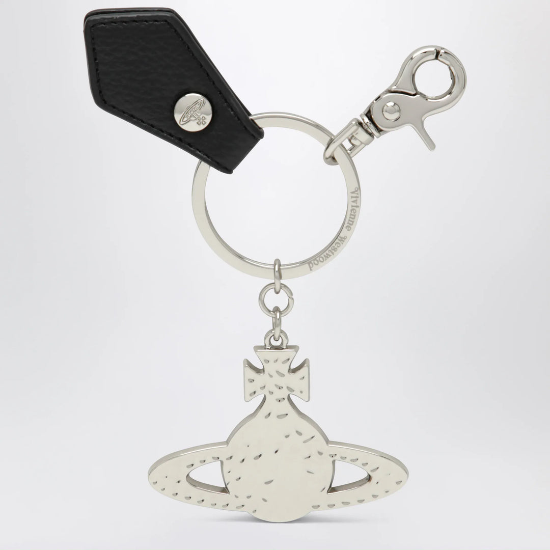 Vivienne Westwood - Hammered Orb keyring in hammered iron, silver Brand Apparel & Accessories > Jewelry U