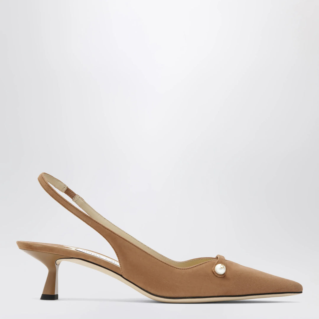 Jimmy Choo - Amita 45 slingbacks in toffee suede Brand Apparel &amp; Accessories