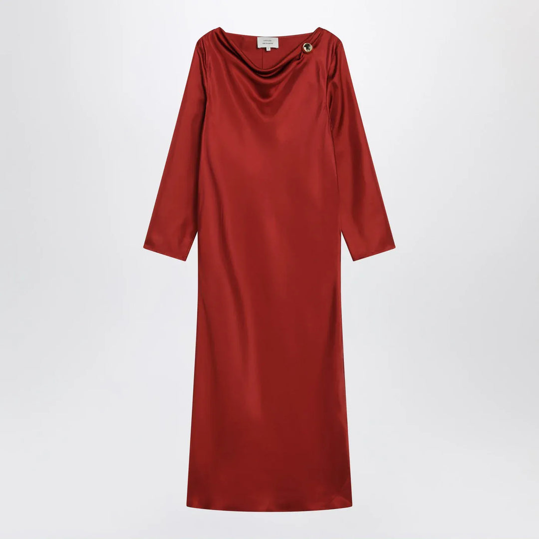 LouLou De Saison - Zoya dress in red silk twill Brand Apparel &amp; Accessories S