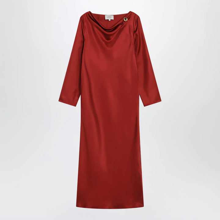 LouLou De Saison - Zoya dress in red silk twill Brand Apparel &amp; Accessories S