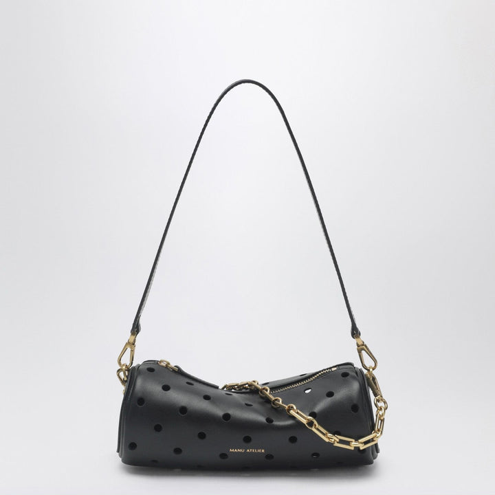 Apparel &amp; Accessories TU Manu Atelier - Mini Cylinder bag in perforated black leather Brand