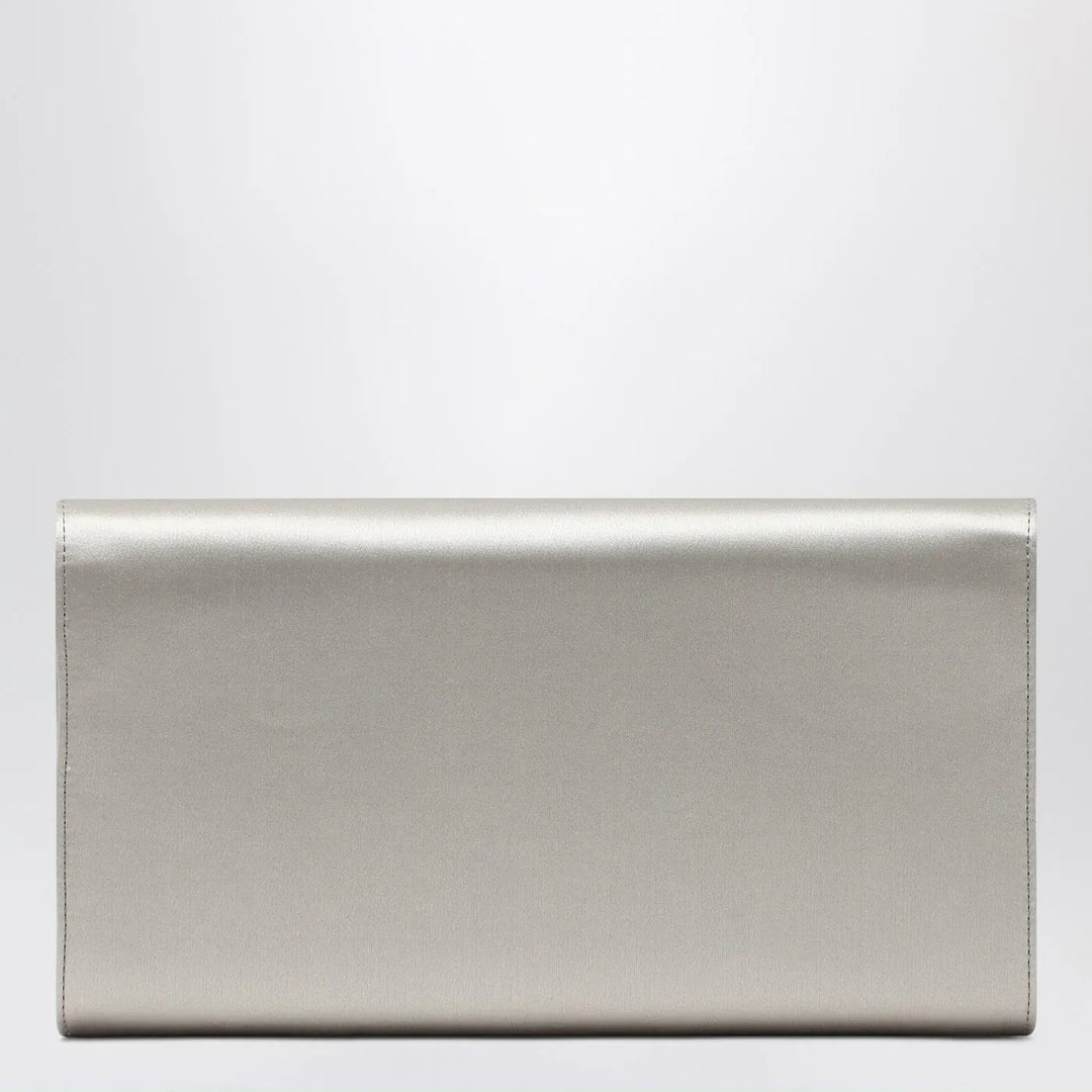 ROGER VIVIER - Pearl grey satin clutch bag with buckle Brand Apparel &amp; Accessories TU