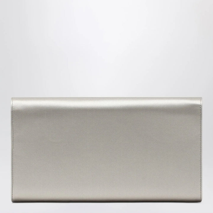 ROGER VIVIER - Pearl grey satin clutch bag with buckle Brand Apparel &amp; Accessories TU