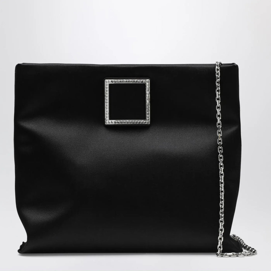 ROGER VIVIER - Trompette Clutch in black satin Brand Apparel &amp; Accessories TU