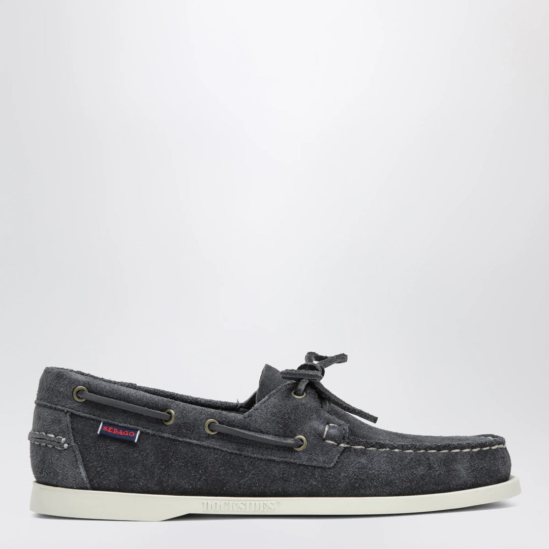Sebago - Portland Flesh Out boat moccasins in suede, blue Brand Apparel &amp; Accessories 6 US