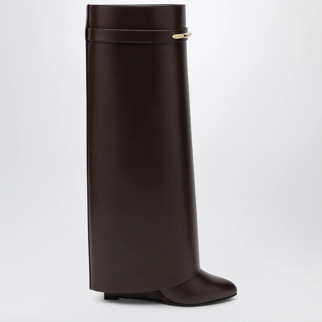 Givenchy - Shark Pinch leather boots in ebony brown Brand Apparel & Accessories > Shoes 36 IT