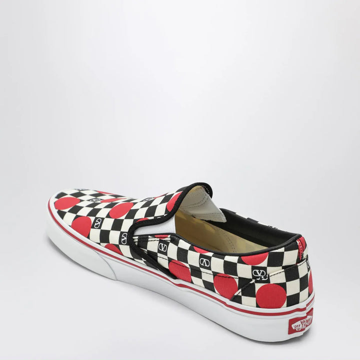 Valentino Garavani X Vans - Slip-On Sneakers black/red with VLogo Checkerboard print and polka-dot detail Brand Apparel &amp; Accessories > Shoes