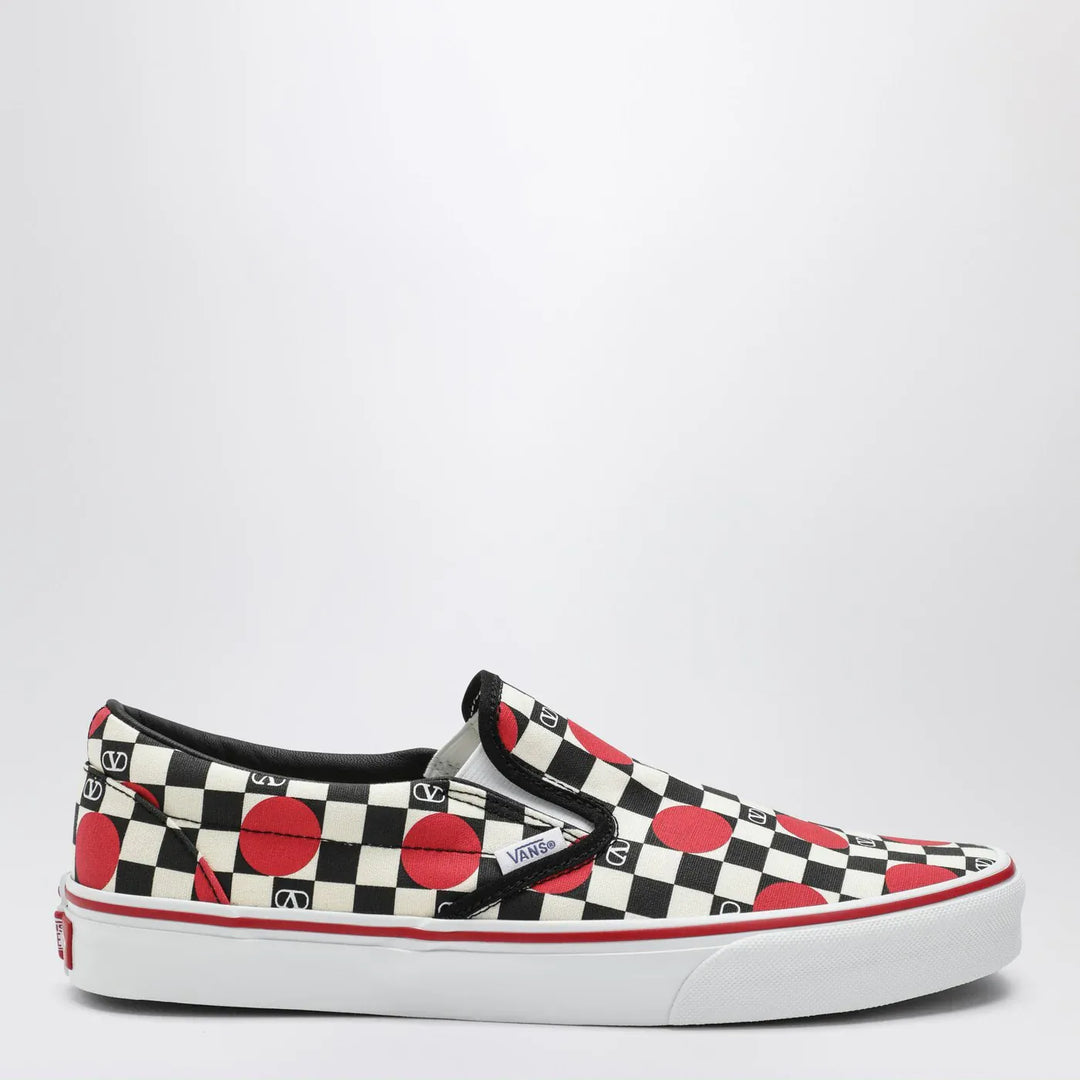 Valentino Garavani X Vans - Slip-On Sneakers black/red with VLogo Checkerboard print and polka-dot detail Brand Apparel & Accessories > Shoes 40 IT