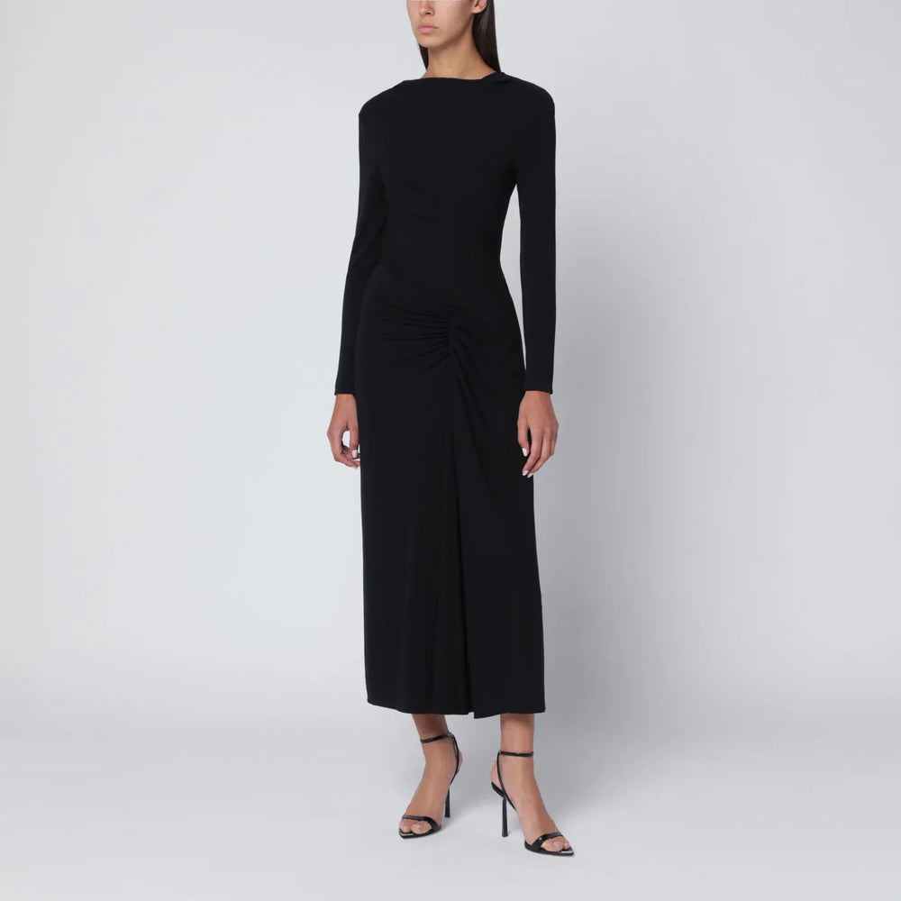 SIMKHAI - Ferrera dress in black draped jersey Brand Apparel & Accessories 6 US