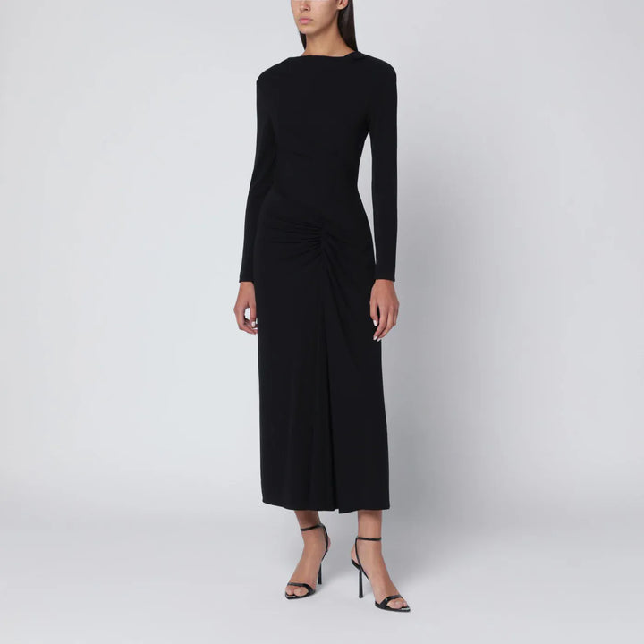 SIMKHAI - Ferrera dress in black draped jersey Brand Apparel &amp; Accessories 6 US