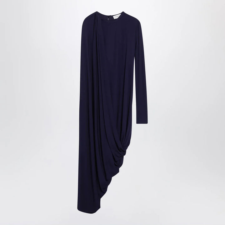 Sportmax - Dark purple draped asymmetric dress Brand Apparel &amp; Accessories XS