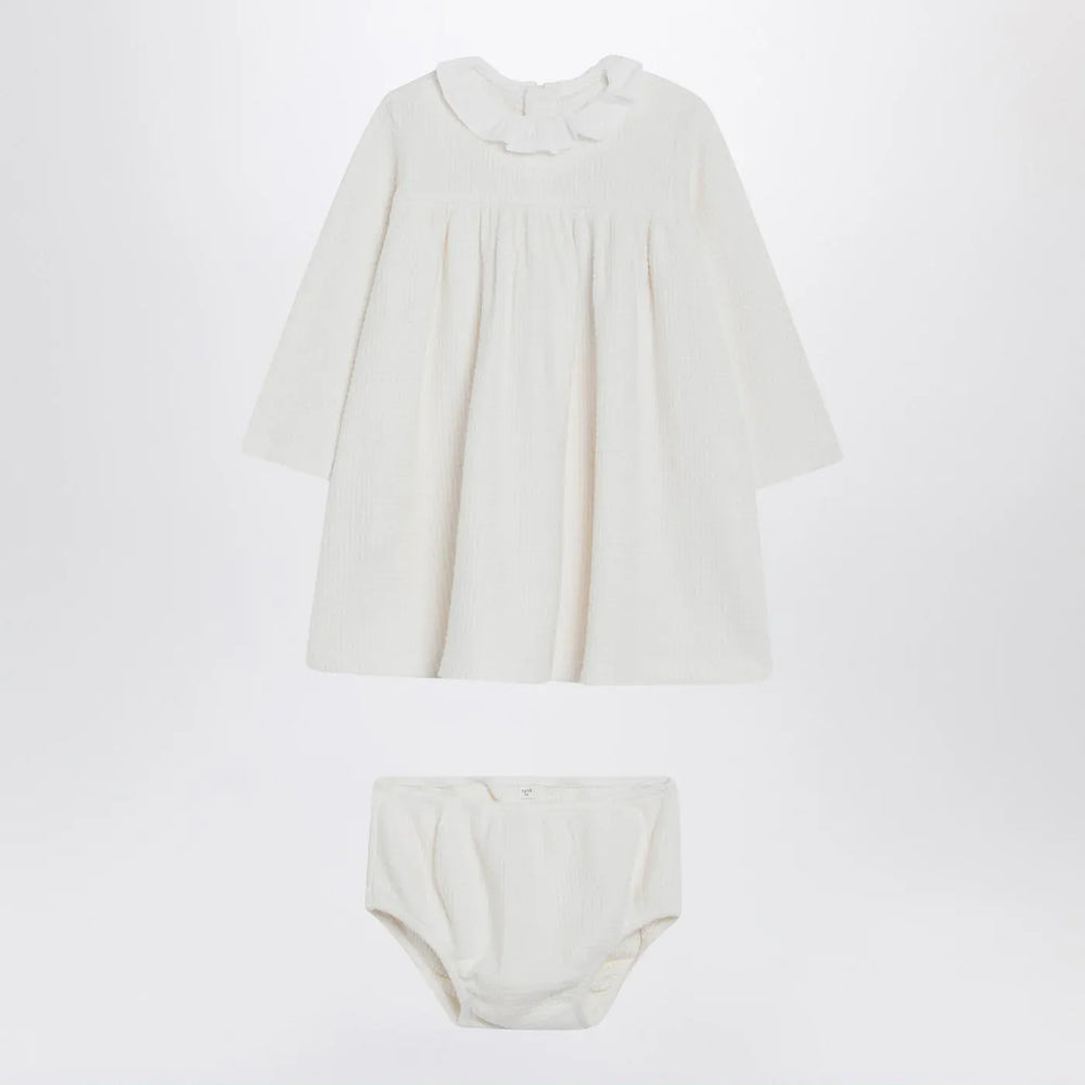 Teddy & Minou - Milk white dress with matching bloomers Brand Apparel & Accessories 3/6M
