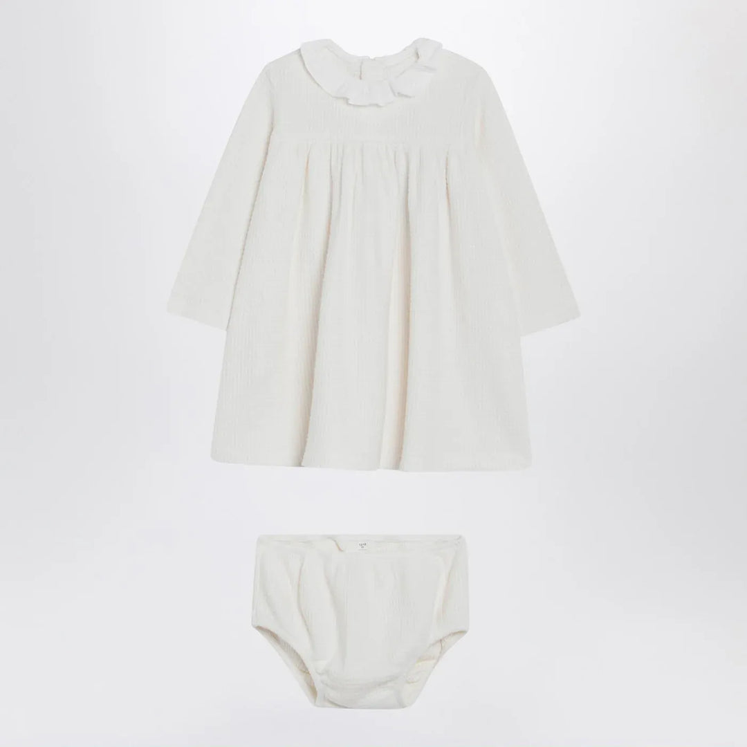 Teddy &amp; Minou - Milk white dress with matching bloomers Brand Apparel &amp; Accessories 3/6M