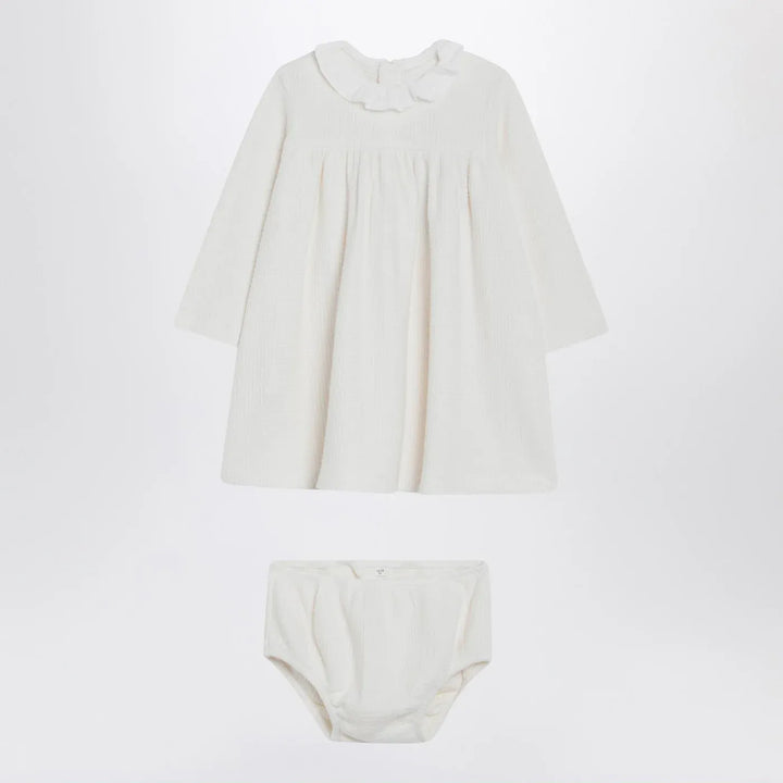 Teddy &amp; Minou - Milk white dress with matching bloomers Brand Apparel &amp; Accessories 3/6M