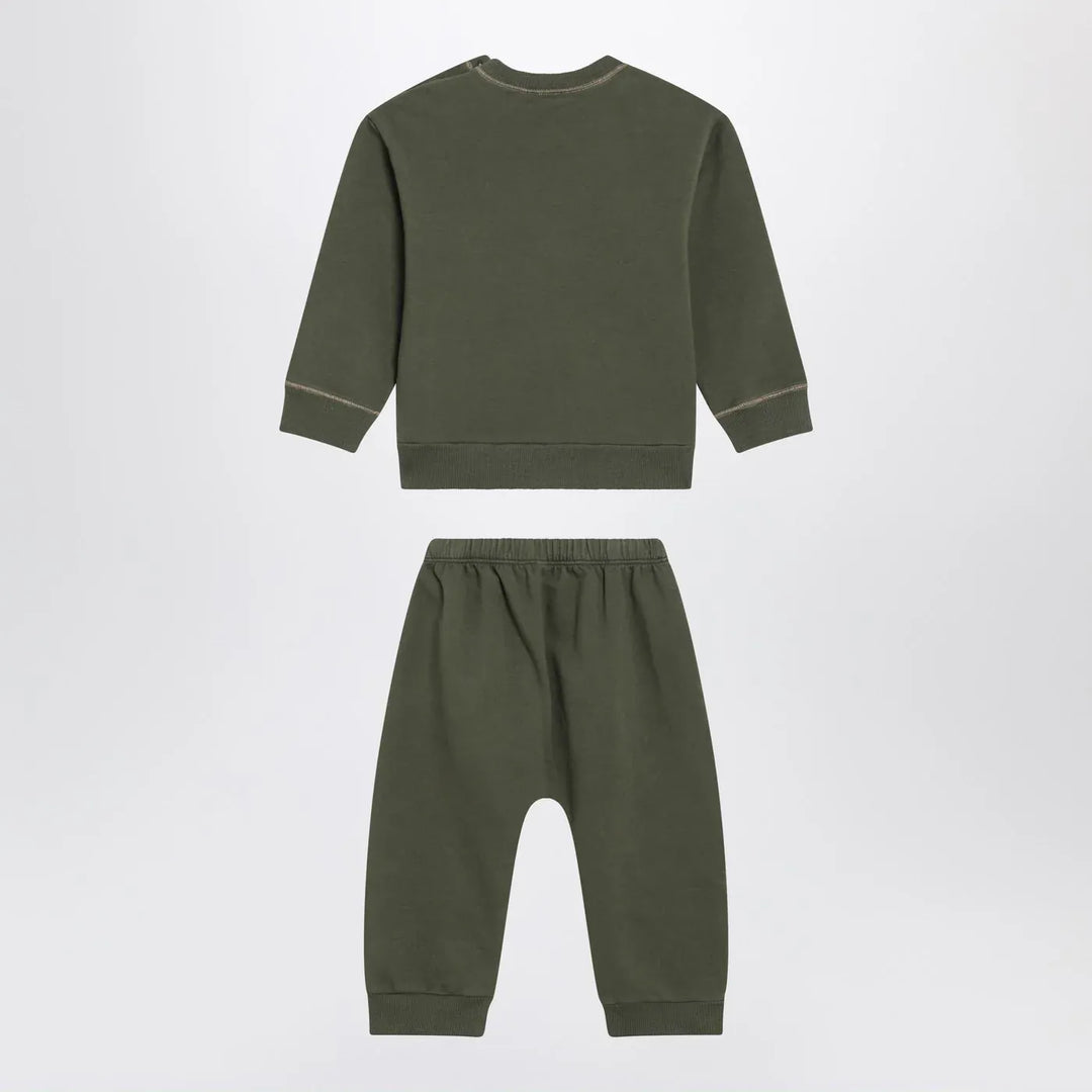 Teddy &amp; Minou - Moss green two-piece cotton suit Brand Apparel &amp; Accessories