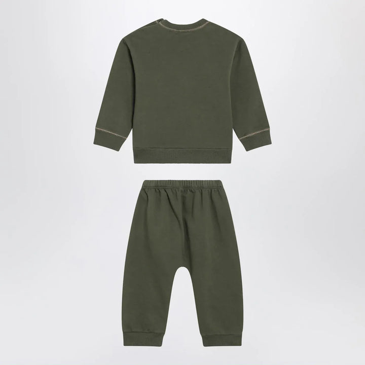 Teddy &amp; Minou - Moss green two-piece cotton suit Brand Apparel &amp; Accessories