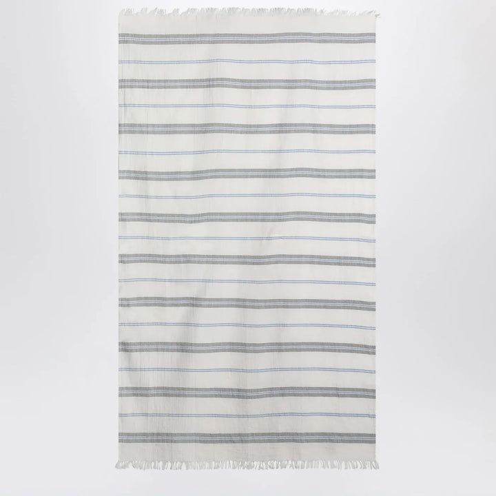 Tekla - White beach towel with striped pattern Brand Apparel &amp; Accessories TU