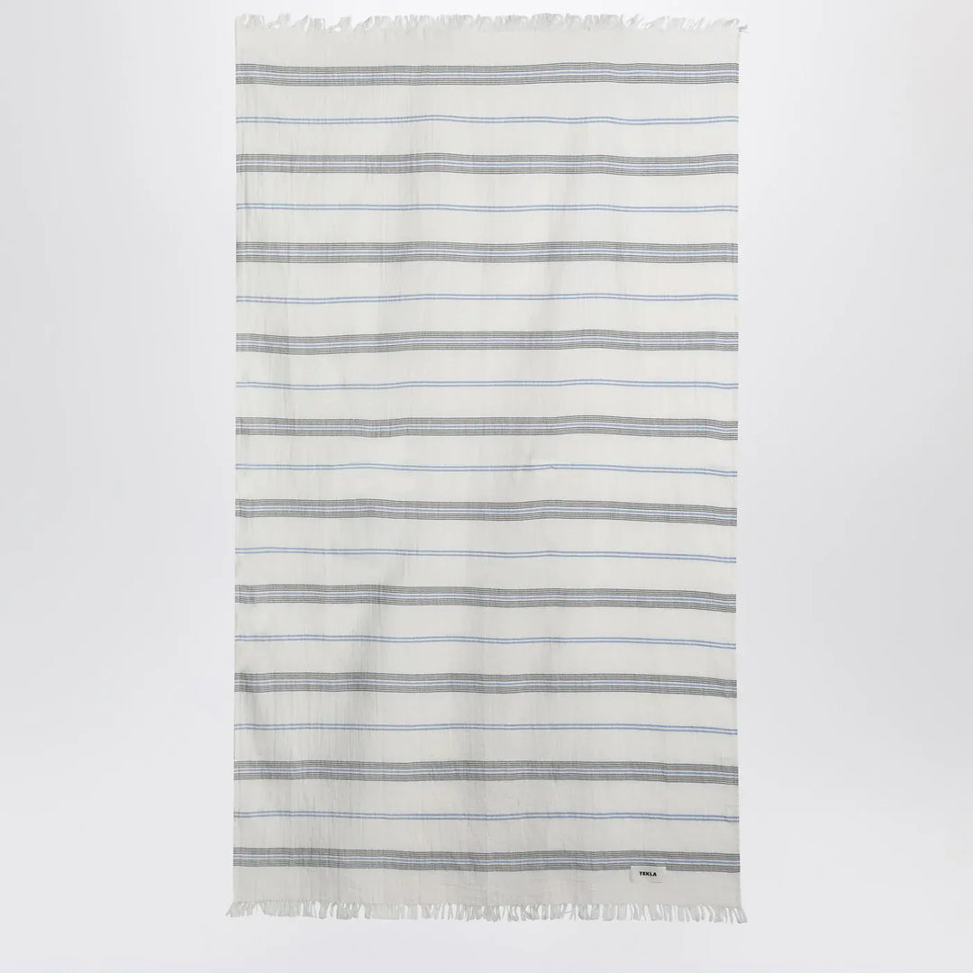 Tekla - White beach towel with striped pattern Brand Apparel &amp; Accessories TU