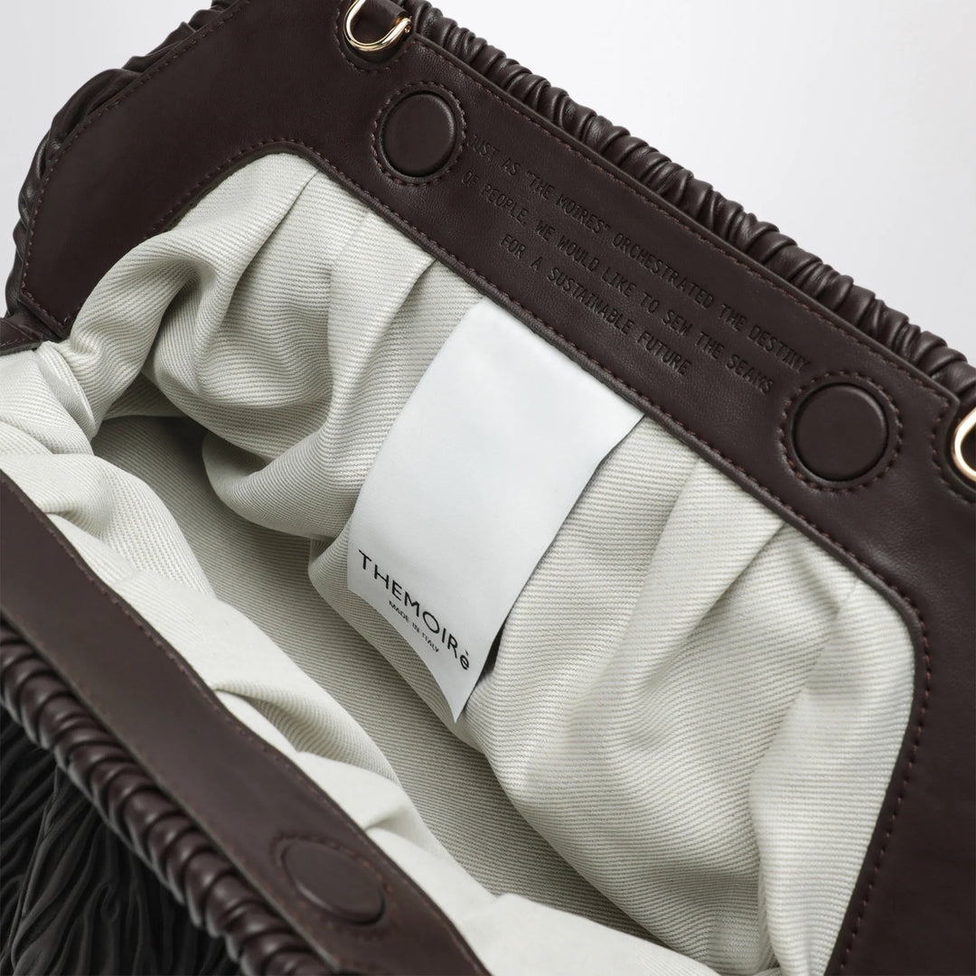 THEMOIRè - Bios embossed vegan leather clutch in brown Brand Apparel &amp; Accessories TU