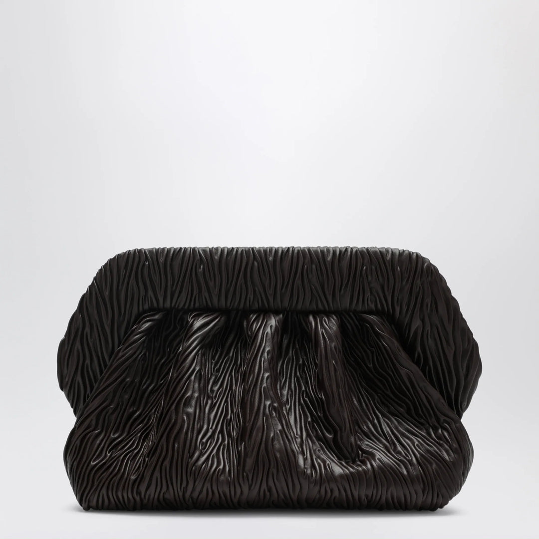 THEMOIRè - Bios embossed vegan leather clutch in brown Brand Apparel &amp; Accessories TU