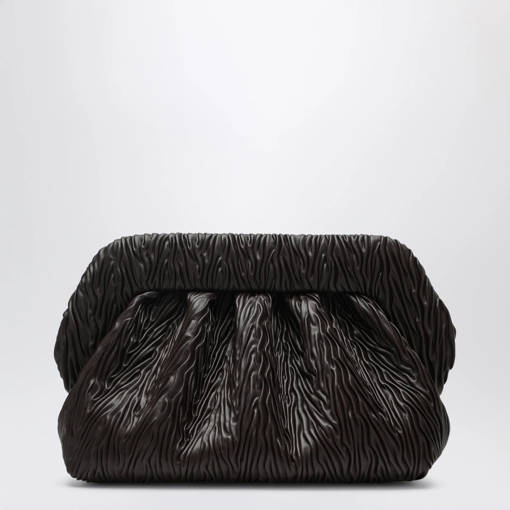 THEMOIRè - Bios embossed vegan leather clutch in brown Brand Apparel & Accessories TU
