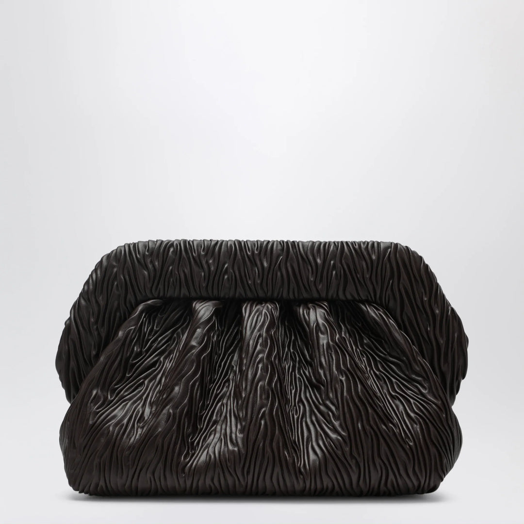 THEMOIRè - Bios embossed vegan leather clutch in brown Brand Apparel &amp; Accessories TU