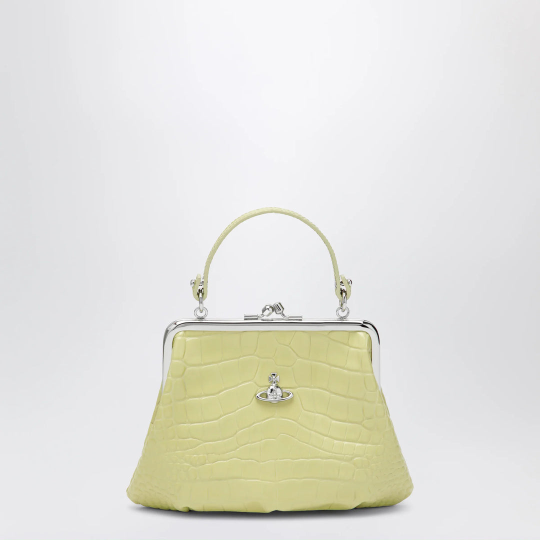 Vivienne Westwood - Granny Frame crocodile-embossed leather purse, lime Brand Apparel & Accessories U