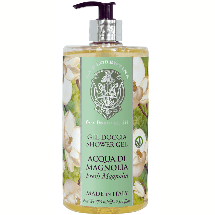 La Florentina Bath Foam &amp; Shower Gel La Florentina Magnolia Shower Gel Bottle Pump 750ml Brand