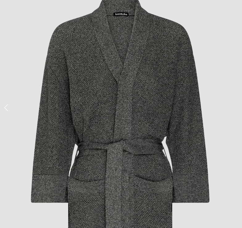 Bathrobes (S/M) H125cm / Gray Bemboka Pure Cotton Knitted Bathrobes Brand