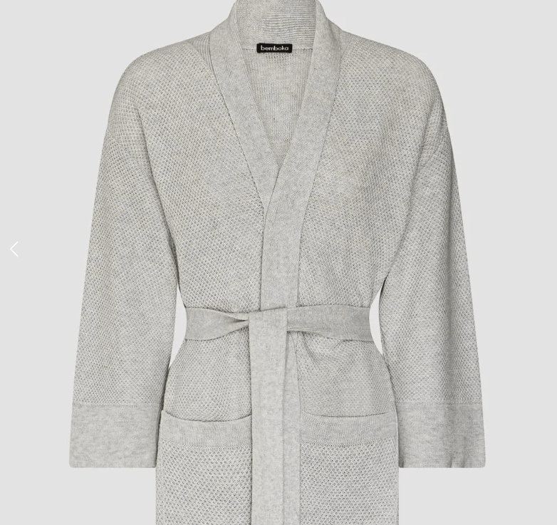 Bathrobes (S/M) H125cm / Oyster Bemboka Pure Cotton Knitted Bathrobes Brand