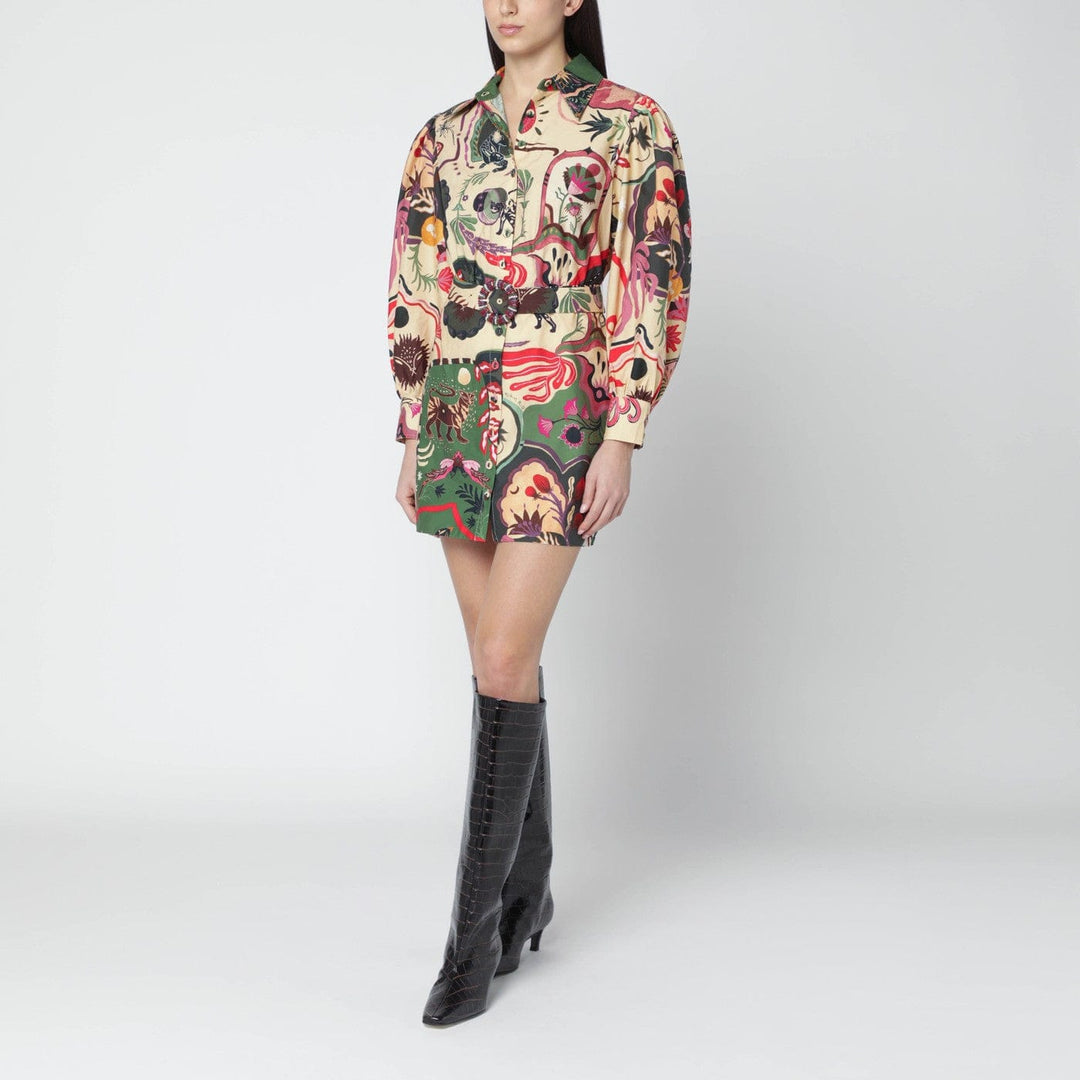 Belts FARM Rio - Short multicolour dress with matching belt Brand