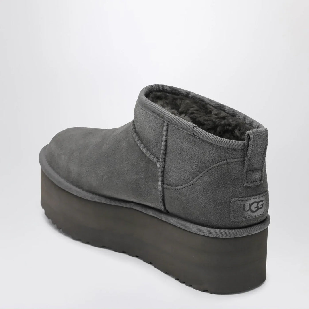 UGG - Classic Ultra Mini grey boot with platform Brand Boots 10 US