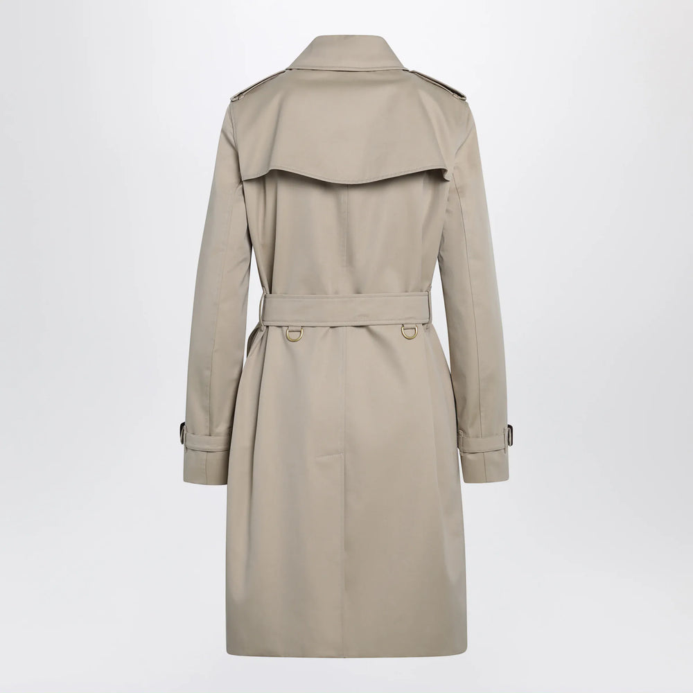 Burberry - Beige double-breasted Kensington cotton trench coat Brand