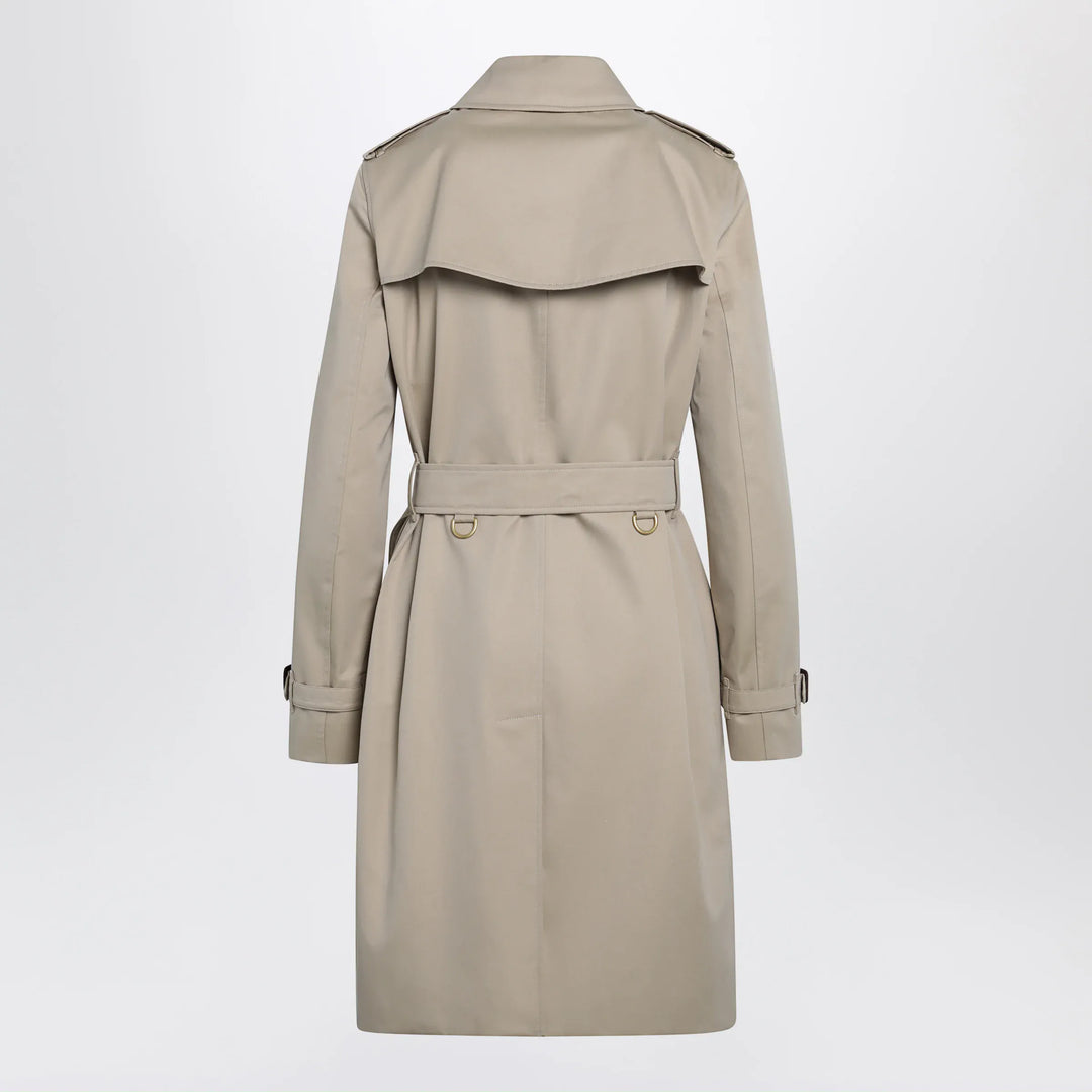 Burberry - Beige double-breasted Kensington cotton trench coat Brand