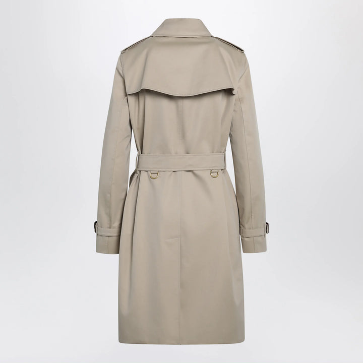 Burberry - Beige double-breasted Kensington cotton trench coat Brand