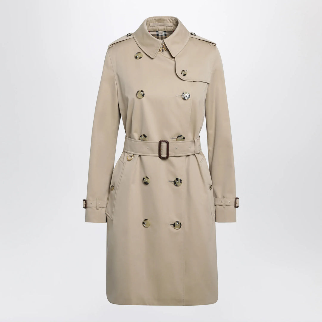 Burberry - Beige double-breasted Kensington cotton trench coat Brand 6 UK