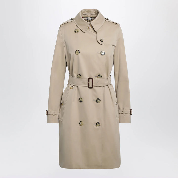 Burberry - Beige double-breasted Kensington cotton trench coat Brand 6 UK