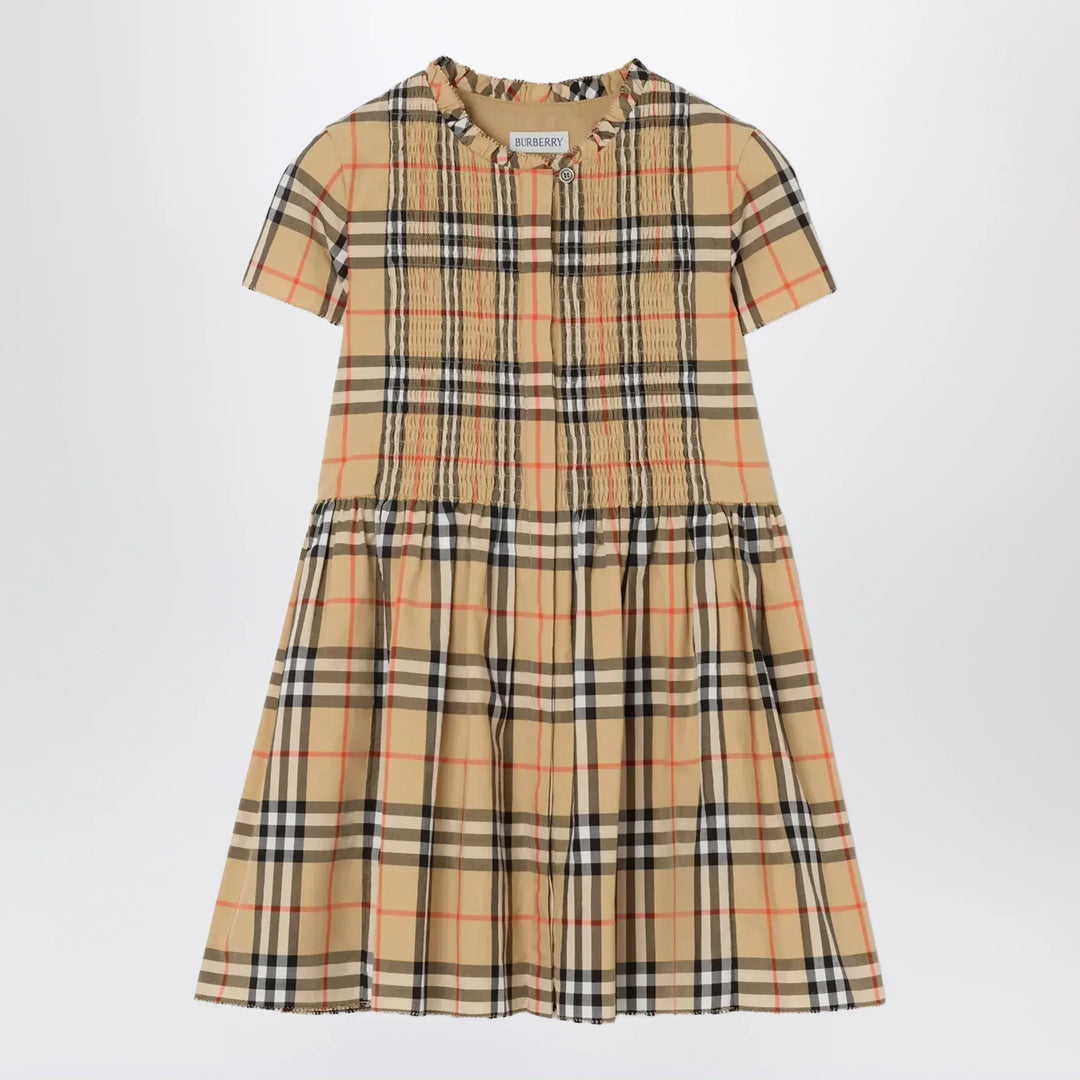 Burberry - Check Cotton Dress Brand 4Y
