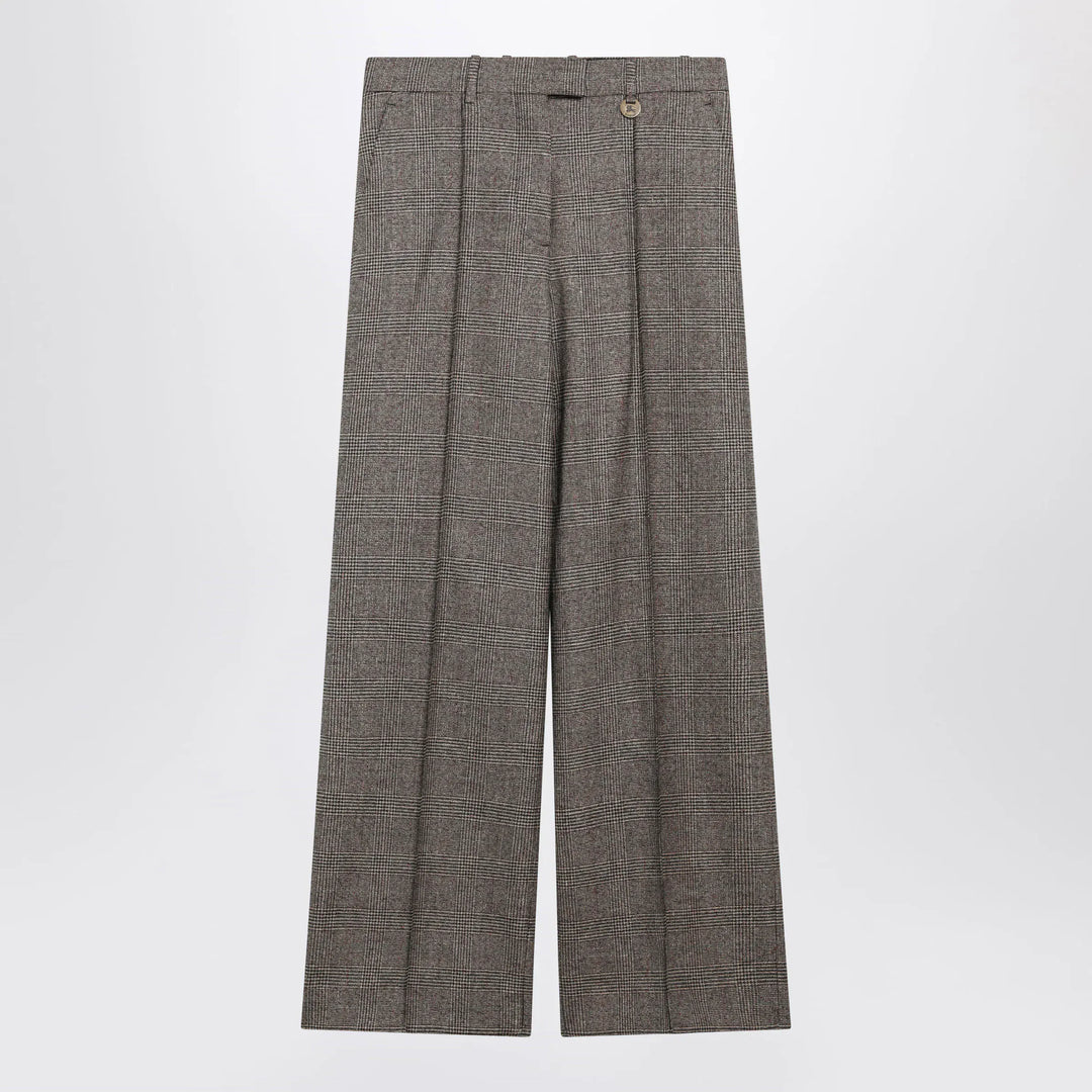 Burberry - Prince of Wales Wool-Blend Trousers Brand 8 UK